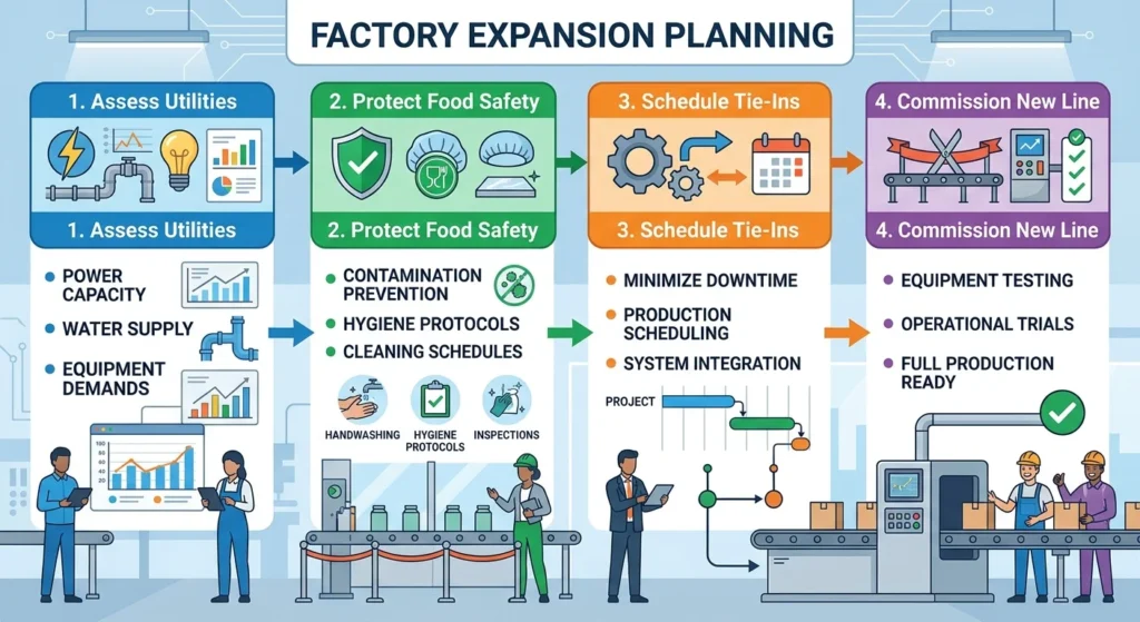 Factory Expansion Planning: Adding a Line to a Live Plant