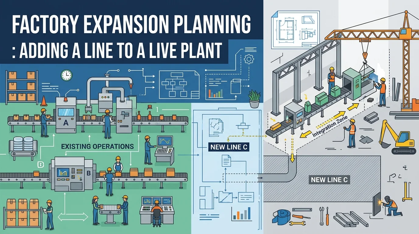 Factory Expansion Planning: Adding a Line to a Live Plant