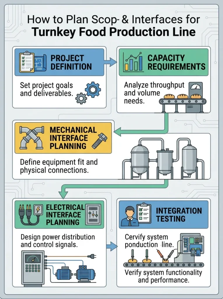 Turnkey Food Production Line: How to Plan Scope and Interfaces